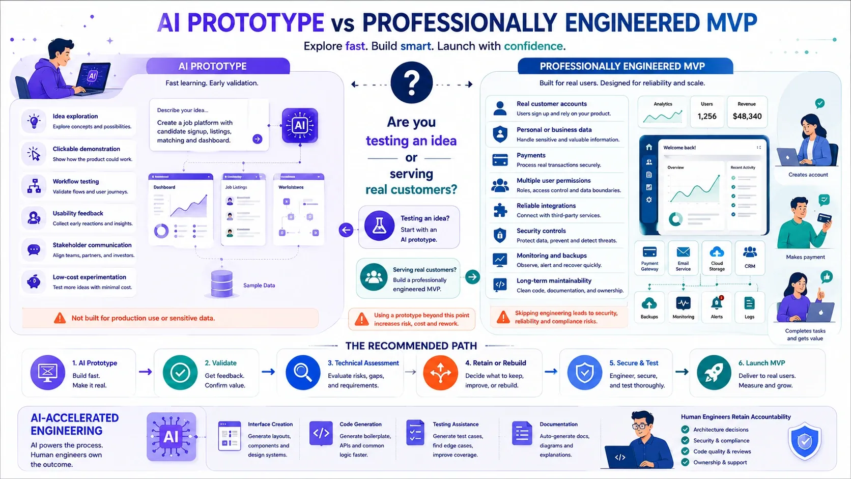 AI prototype vs professional MVP workflow