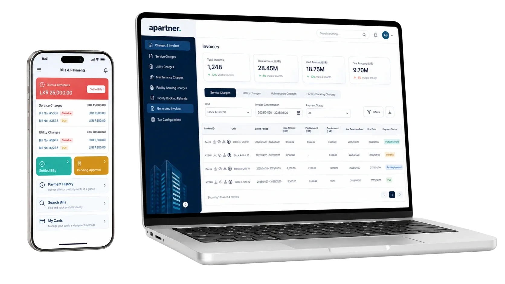Apartner inner dashboard