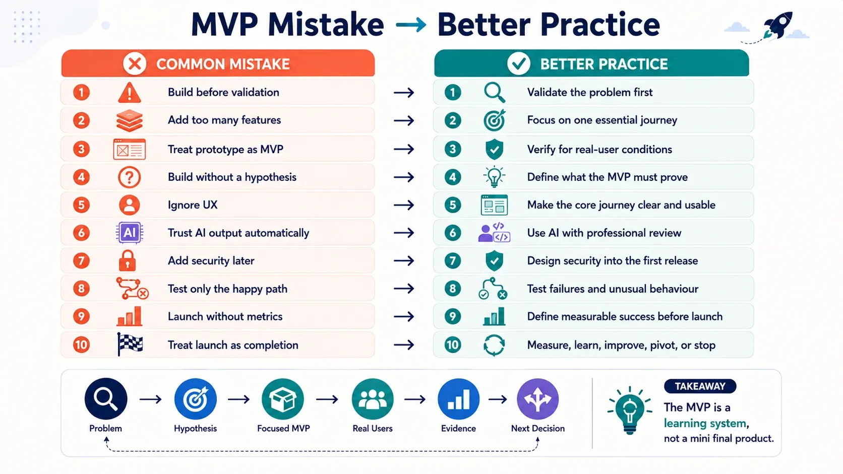 Erreurs courantes de développement MVP