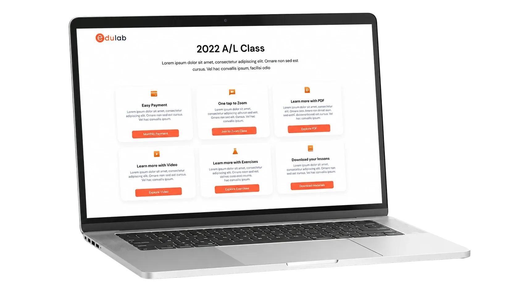 Edulab learning management system dashboard for tutors and students.