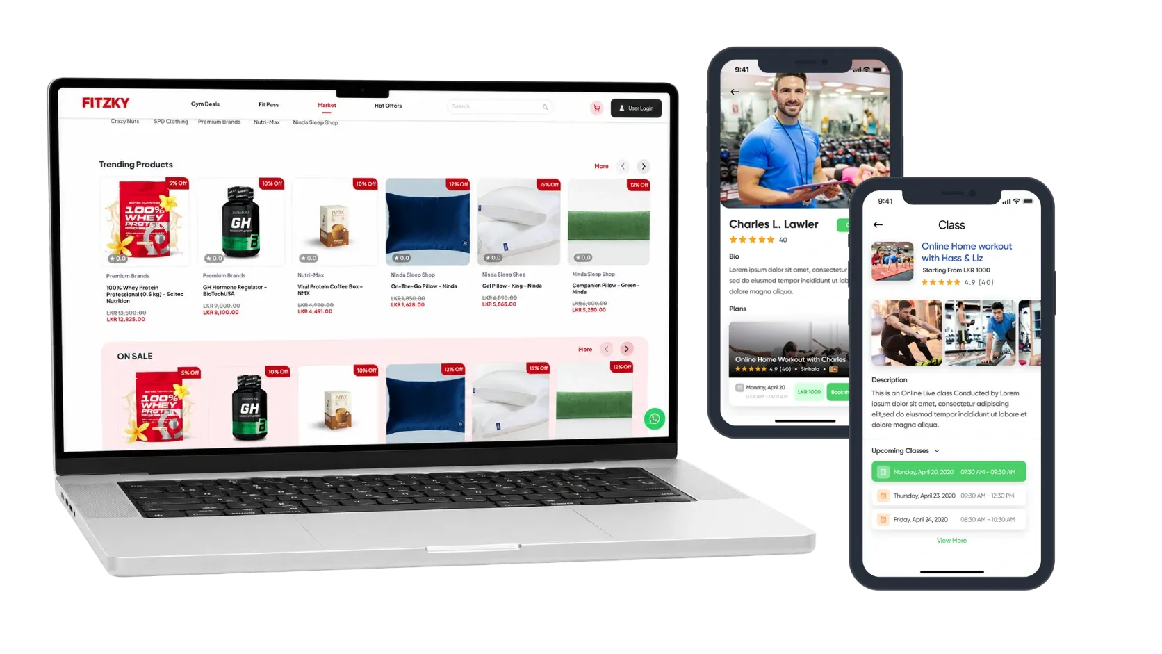Fitzky learning management system dashboard for tutors and students.