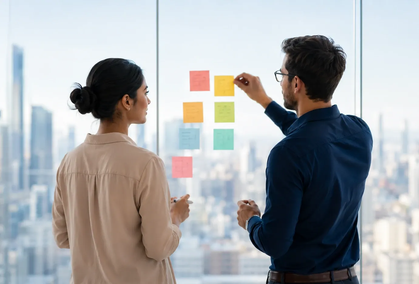 Founders collaborating on a product