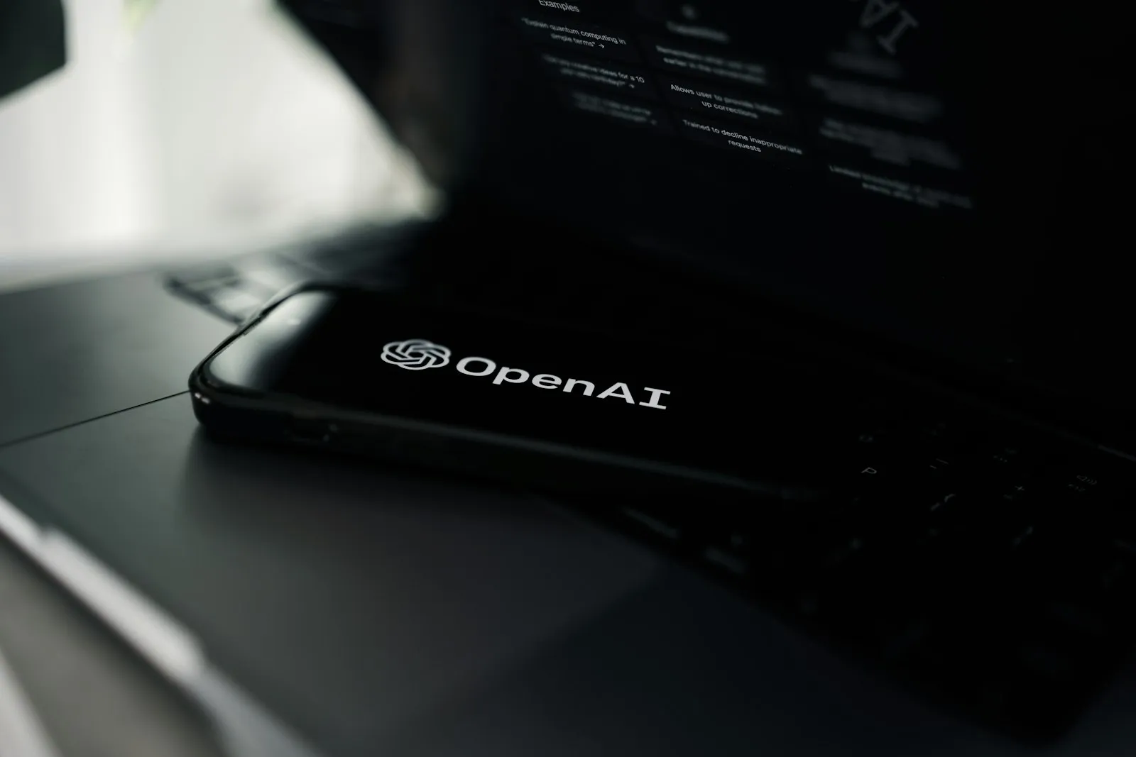 Laptop screen displaying the ChatGPT interface