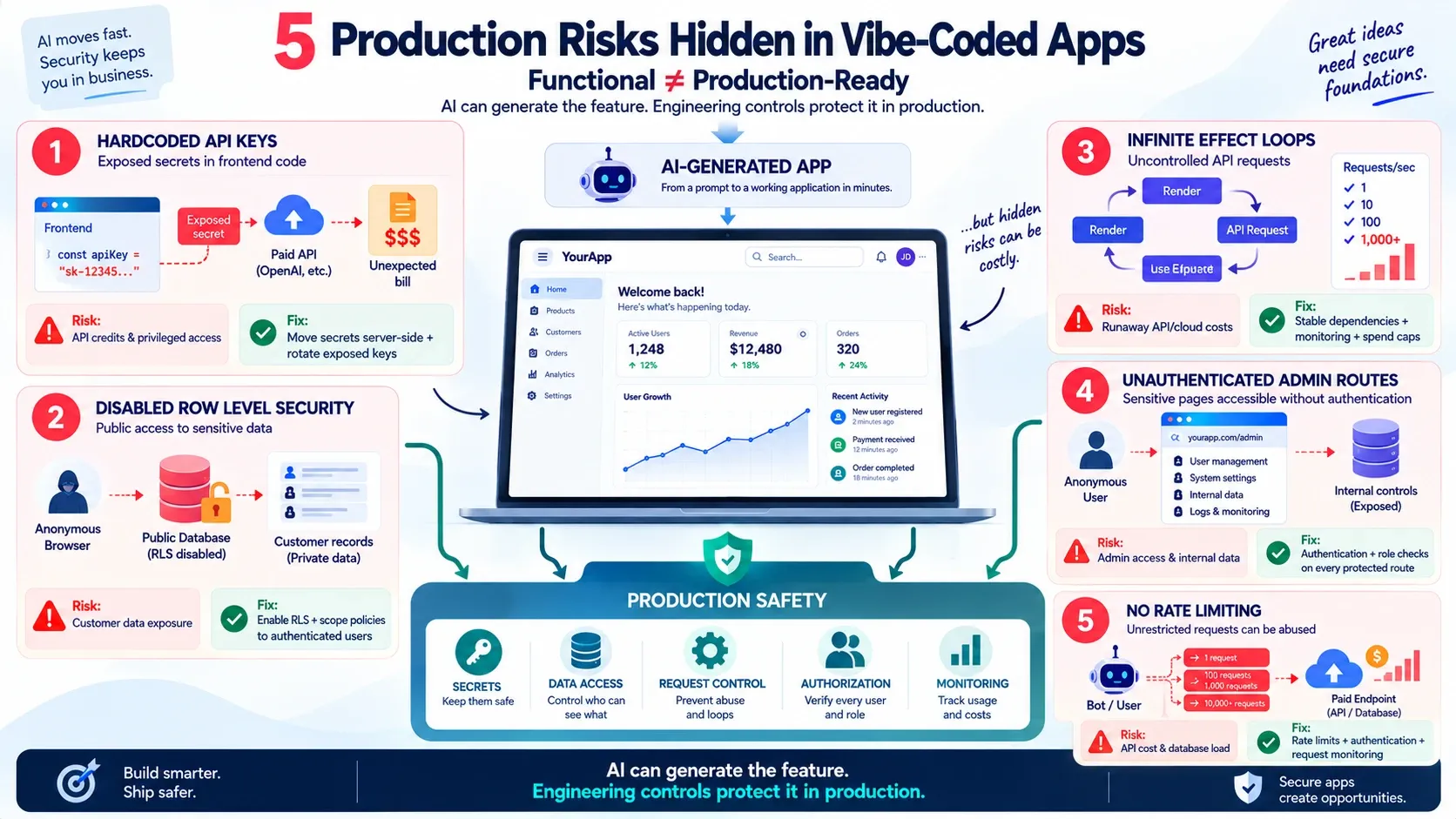Five vibe-coding failure modes that lead to data leaks and runaway cloud bills