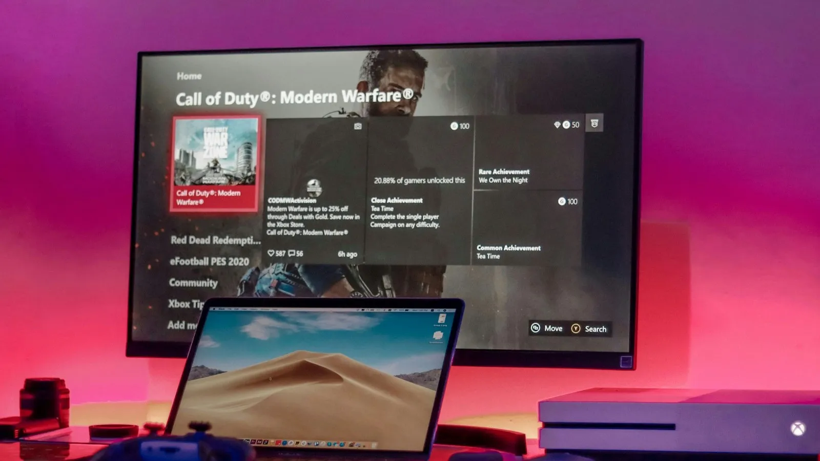 Product design desk with a laptop, tablet, and large monitor