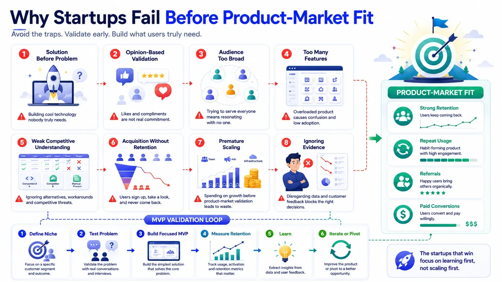 Warning signs of poor product-market fit